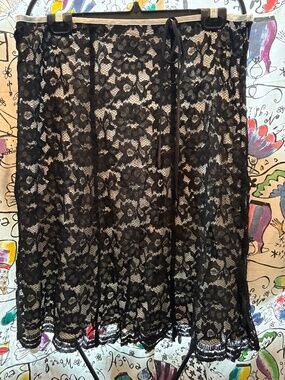 Notations  lace overlay full skirt.